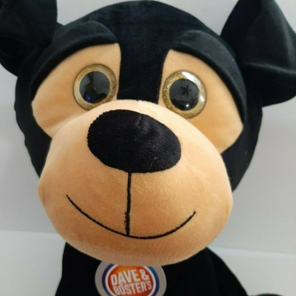 NWT Dave & Busters 23" tall plush puppy dog black stuffed animal doll rare htf - Picture 2 of 4